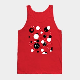 Bubbles - Circles in Black and White with transparent background Tank Top